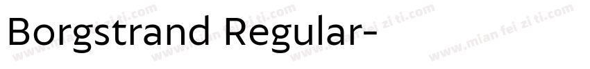 Borgstrand Regular字体转换
